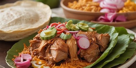  Cochinita Pibil: Ein explosiver Mix aus zartestem Schweinefleisch und intensiven Zitrusnoten!